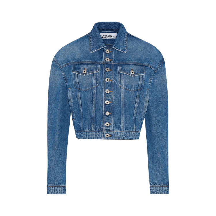 Jean Paul Gaultier Buttoned Denim Jacket "Blue"