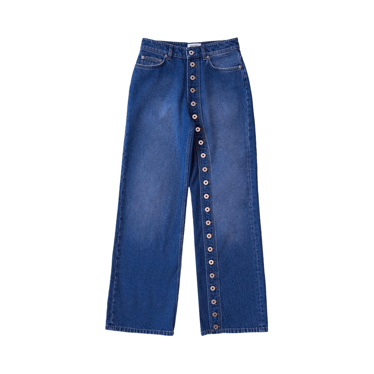 Jean Paul Gaultier Buttoned Denim Jeans "Blue"