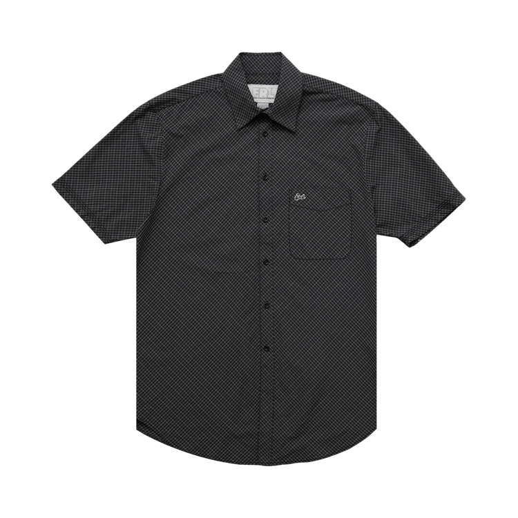 ERL Mini Plaid Short-Sleeve Shirt "Black"