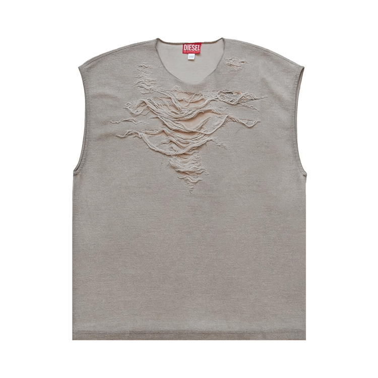 Diesel Distressed Sleeveless Top "Grey"