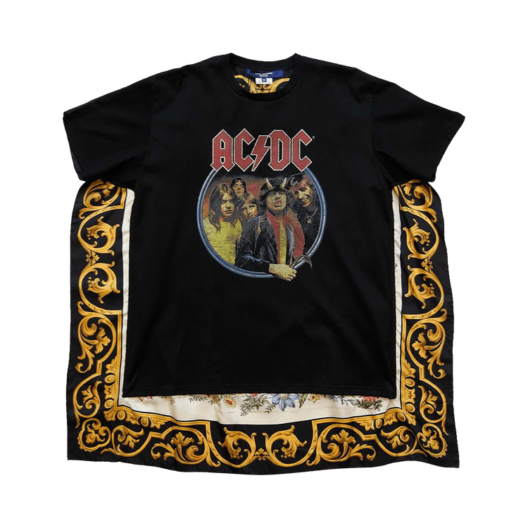 Junya Watanabe MAN AC/DC Printed Caped Tee "Black"