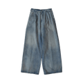 Maison Margiela Pleated Wide Leg Jeans "Blue"