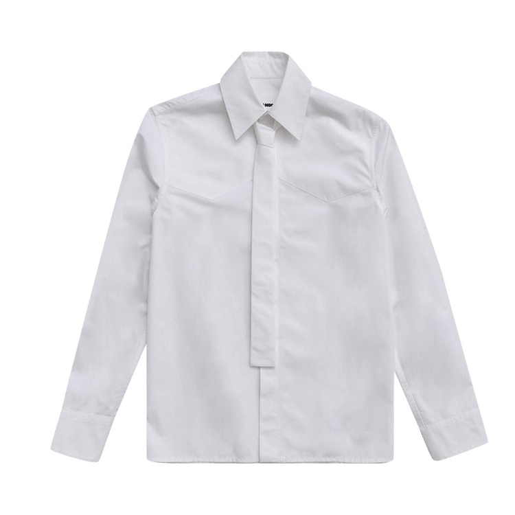 Jil Sander Poplin Shirt With Tie "White"
