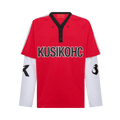 KUSIKOHC Baseball Long-Sleeve Polo "Red"
