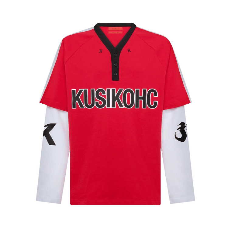 KUSIKOHC Baseball Long-Sleeve Polo "Red"