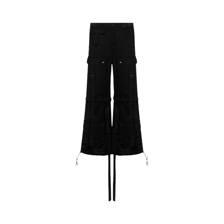 KUSIKOHC Straps Cargo Pants "Black"