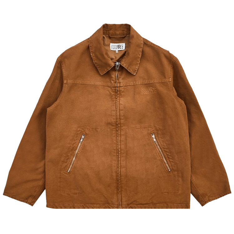 MM6 Maison Margiela Canvas Zip-Up Jacket "Brown"