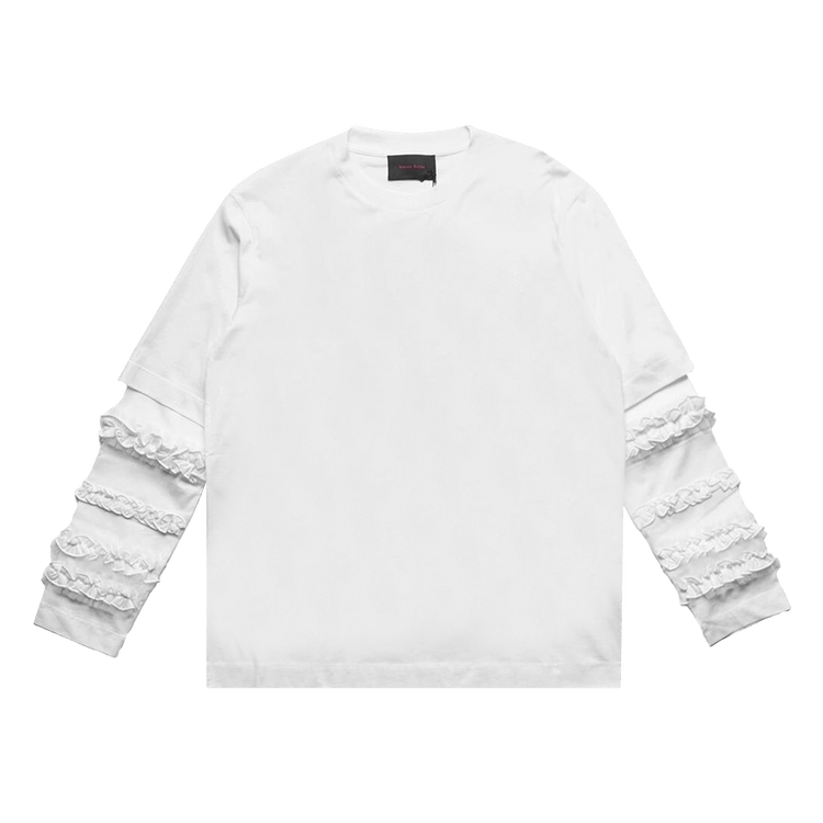 Simone Rocha Ruffle Frill Long-Sleeve T-Shirt "White"