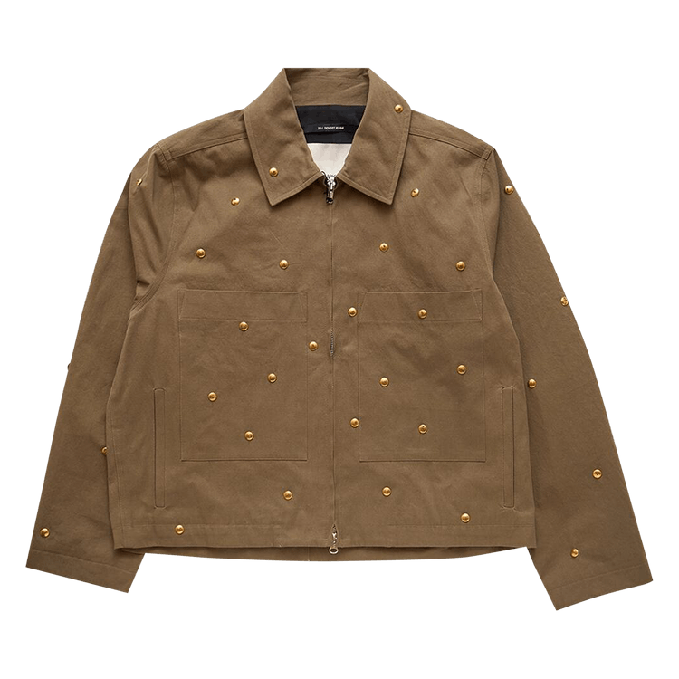 Song for the Mute Metal Bead Crop Patch Pocket Jacket "Natural"