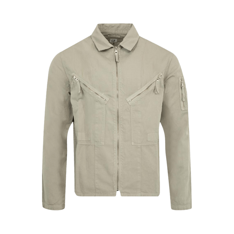 C.P. Company Full-Zip Overshirt "Vintage Khaki"