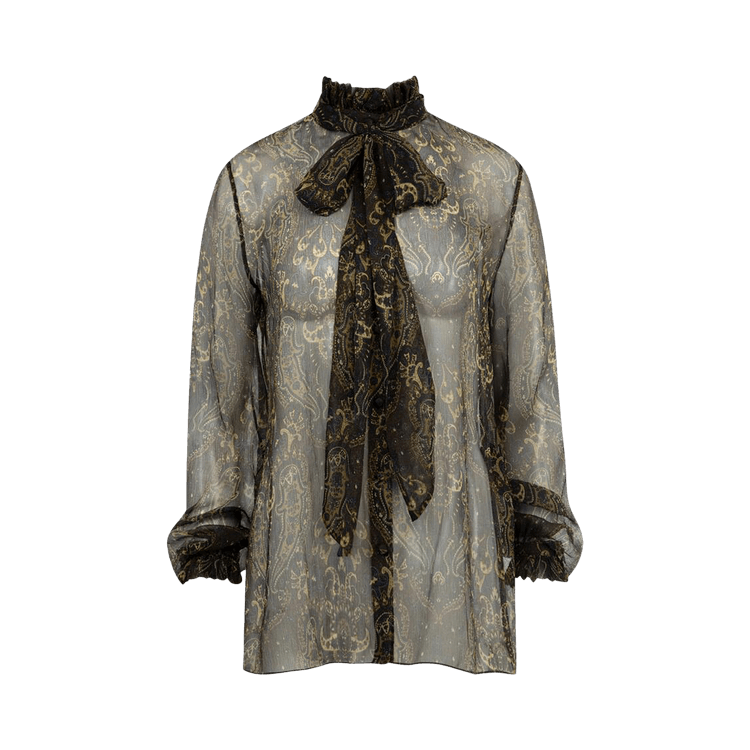 Saint Laurent Printed Blouse "Marine/Multicolor"