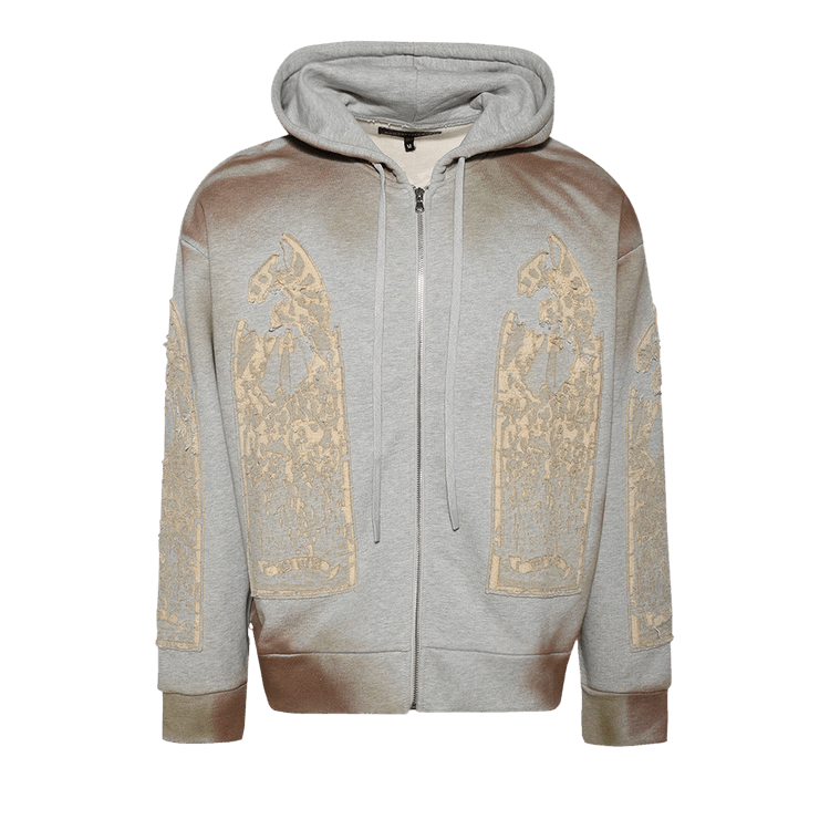 Who Decides War Signature Mechanic Zip Up Hoodie "Vintage Grey"