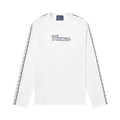 Thames x Fred Perry Long-Sleeve Taped Ringer Tee "Snow White"