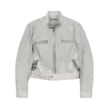 Hyein Seo Dyed Moto Jacket "Moon Grey"