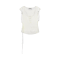 Hyein Seo Back Strap Henley Top "White"