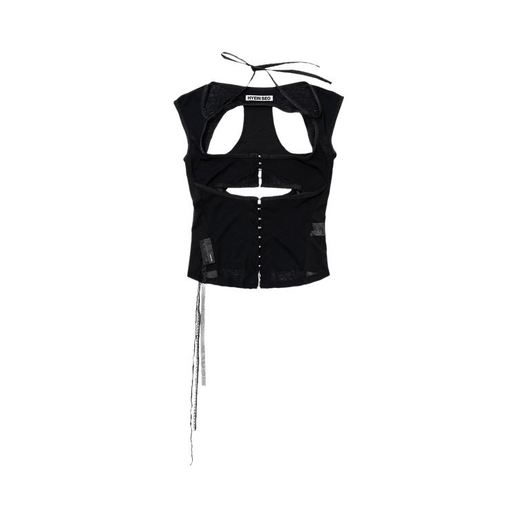Hyein Seo Layered Slash Top "Black"
