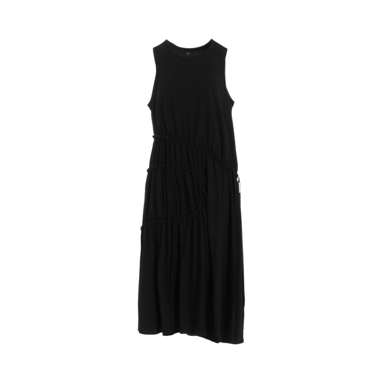 Y's Chain Stitch Cut Long Dress 'Black'