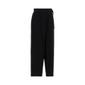Yohji Yamamoto Wrinkled Lawn L Front Tuck Pants "Black"
