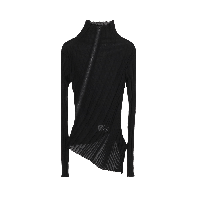 Yohji Yamamoto High Gauge Rib Zip Cardigan "Black"