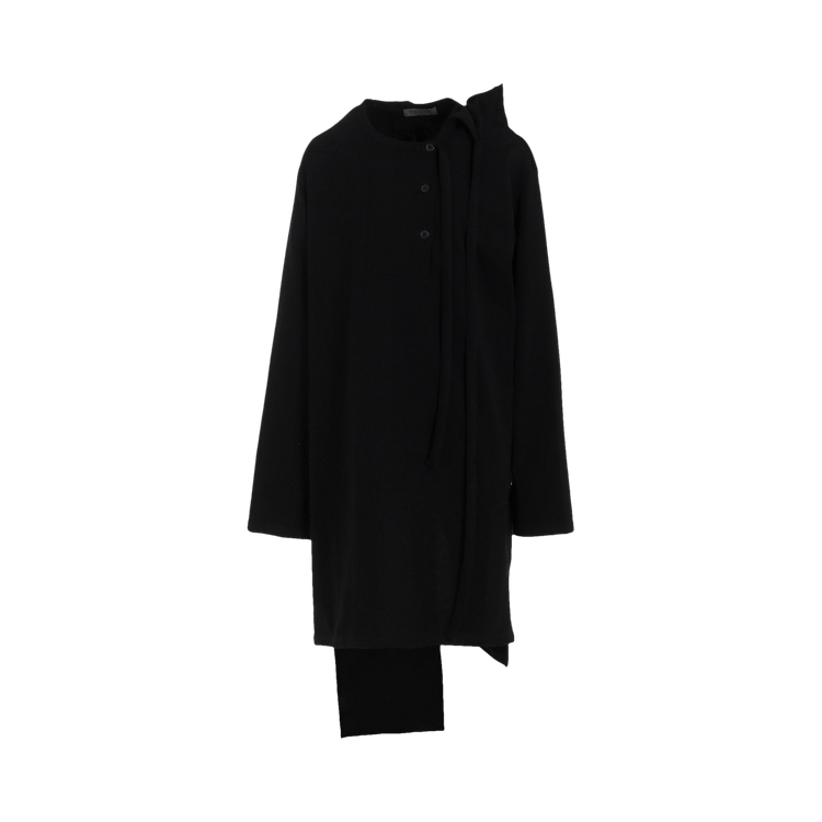 Yohji Yamamoto Pour Homme Binder Henry Neck Tee "Black"