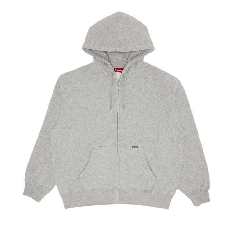 Supreme Work Zip Up Hooded Sweatshirt "Heather Grey"