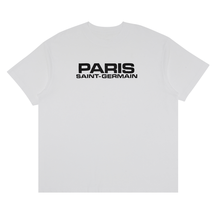 GOAT Exclusive Paris Saint-Germain Block Logo T-Shirt "White"