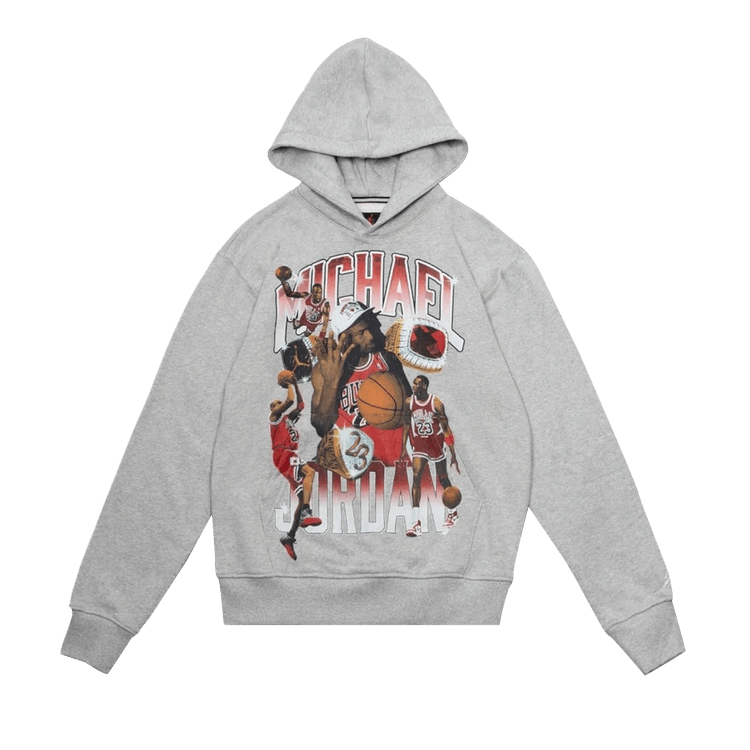 Air Jordan Flight Fleece Graphic Pullover Hoodie "Grey Heather"