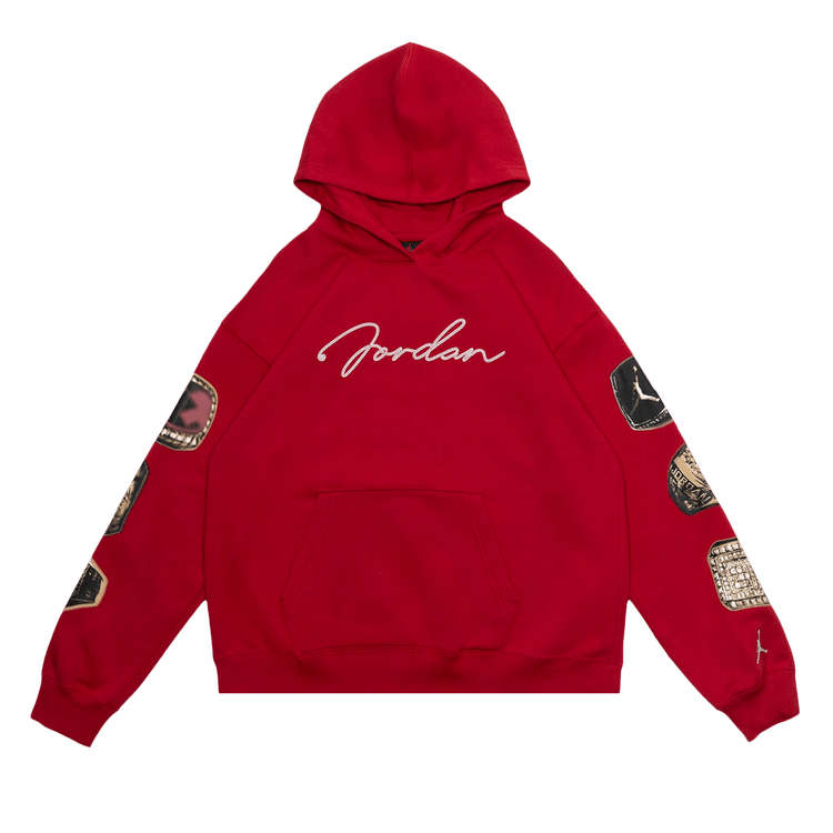 Air Jordan Brooklyn Fleece Pullover Hoodie "Gym Red/White"