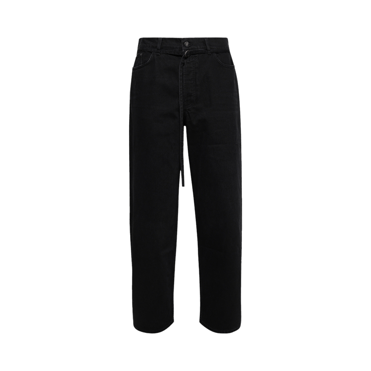 032C Down To Earth Wide Leg Jean "Washed Black"