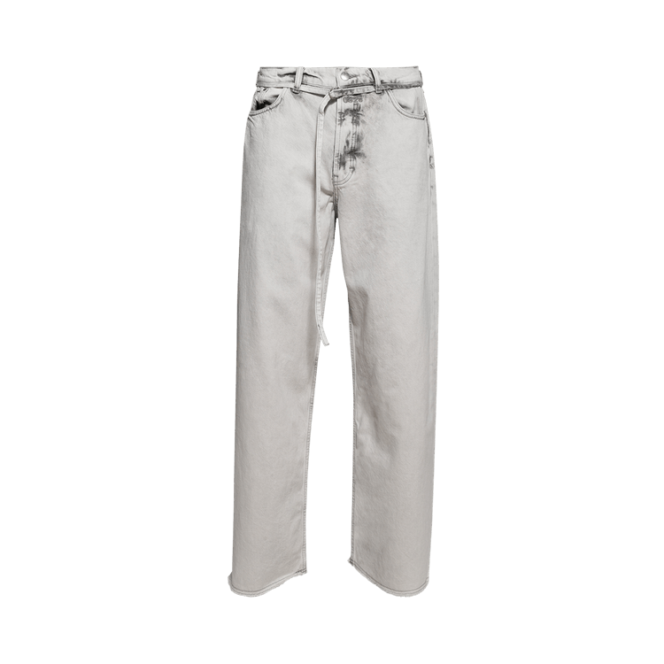 032C Down To Earth Wide Leg Jean "Washed Grey/White"