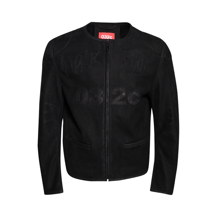 032C Thistles Leather Janker "Black"