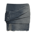 Rick Owens DRKSHDW Drape Denim Mini Skirt "Washed Indigo"