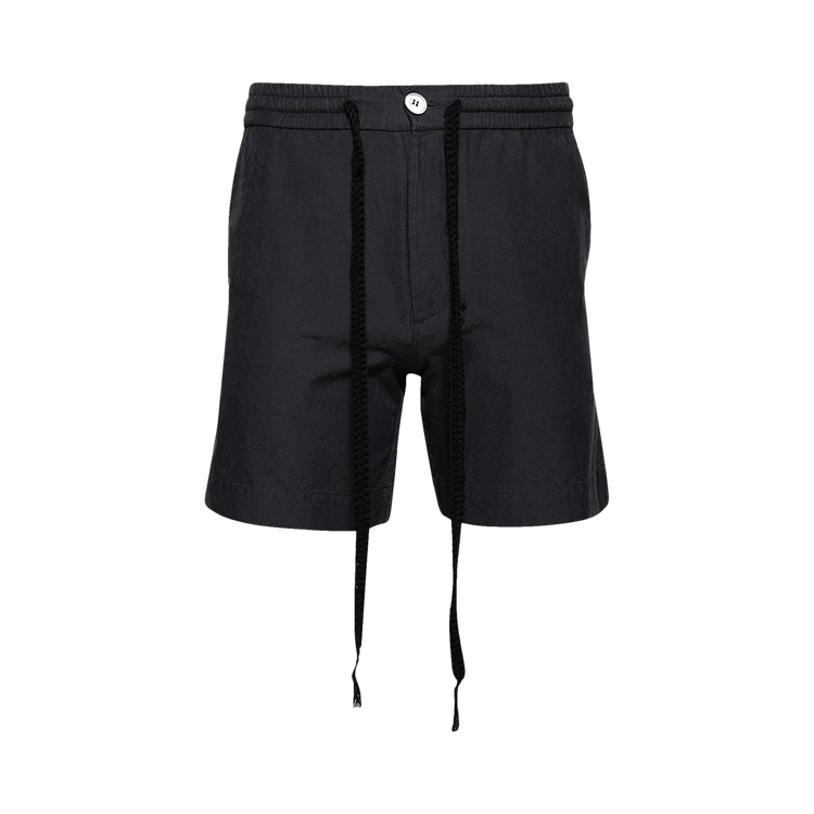 The Elder Statesman Jaquard Silk Drawstring Short "Black"