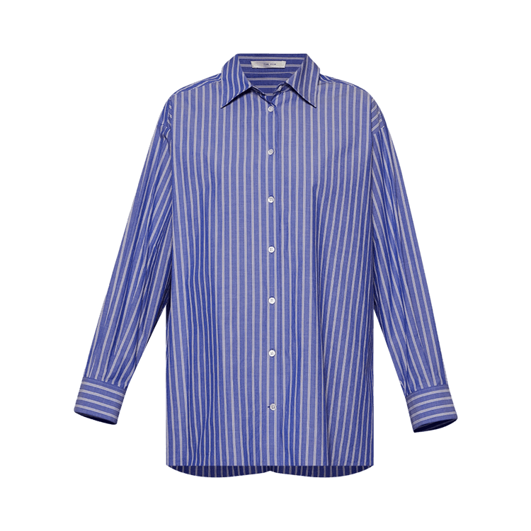 The Row Luka Shirt "Purple Blue/White"