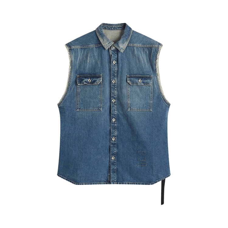 Rick Owens DRKSHDW Sleeveless Tommy Jumbo Outershirt "Washed Indigo"