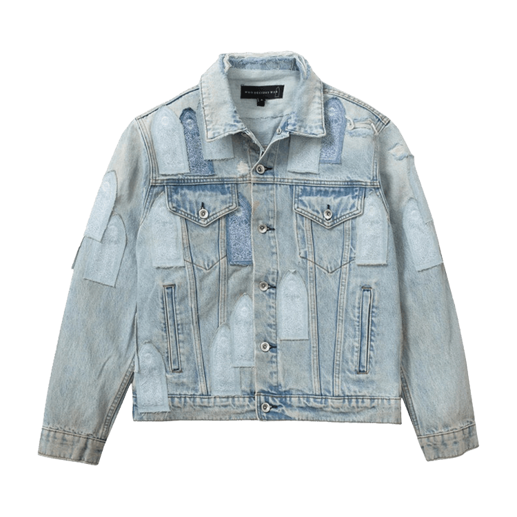 Who Decides War Patched Arch Denim Jacket "Sky"