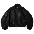 Willy Chavarria Ruff Rider Leather Jacket "Black"