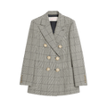Valentino Houndstooth Wool Blazer "Ivory/Black"