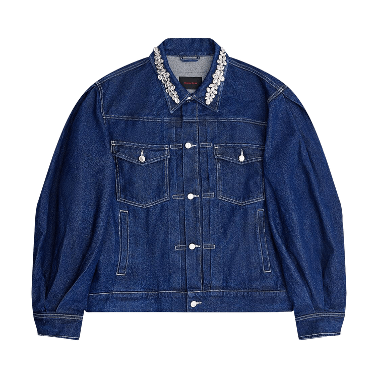 Simone Rocha Puff Sleeve Denim Jacket "Blue"