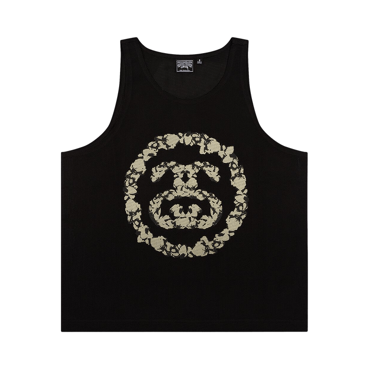 Denim Tears x Stussy Double S Wreath Gym Tank "Black"