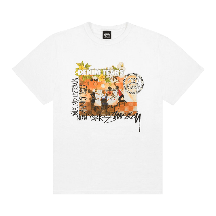 Denim Tears x Stussy Annie Lee Artist Tee "White"