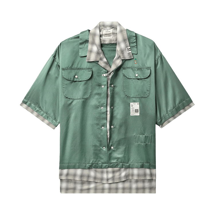 Maison Mihara Yasuhiro Double Layered Short-Sleeve Shirt "Khaki"