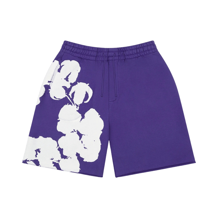Denim Tears Big Cotton Wreath Sweat Shorts "Purple"