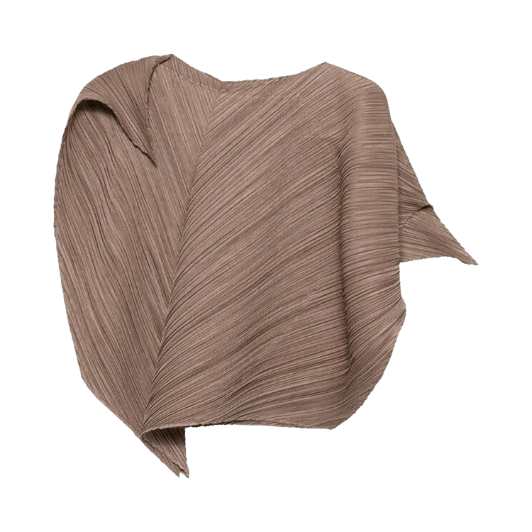 Pleats Please Issey Miyake Flare April Shirt "Greyish Brown"