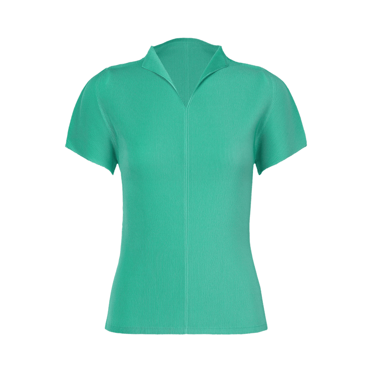 Pleats Please Issey Miyake April Shirt "Turquoise Green"