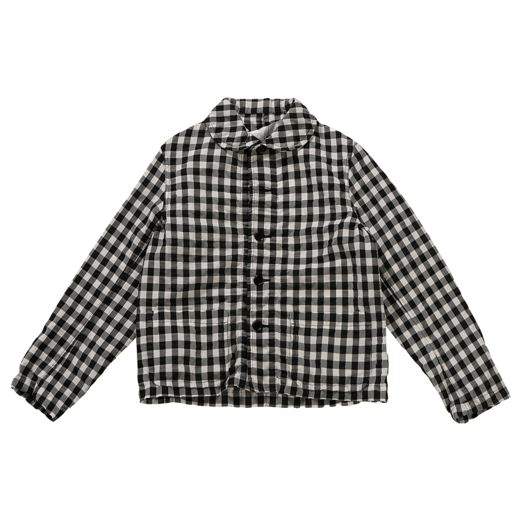 Tao Comme des Garçons Checkered Notch Lapel Single Breasted Short Coat "Black/White"