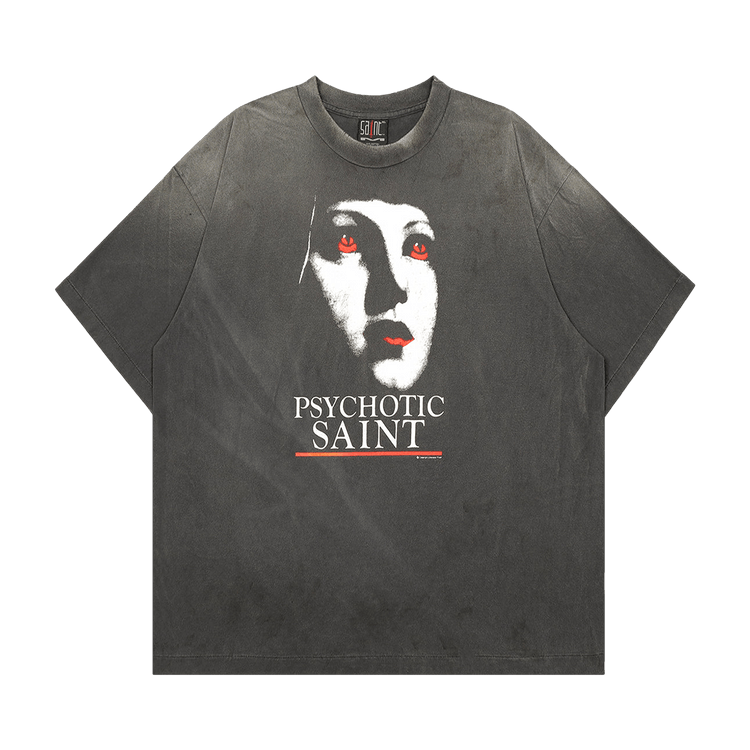 SAINT Mxxxxxx Psychotic Saint Short-Sleeve Tee "Black"