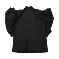 Tao Comme des Garçons Stand Collar Puff Sleeve Mid-Length Dress "Black"