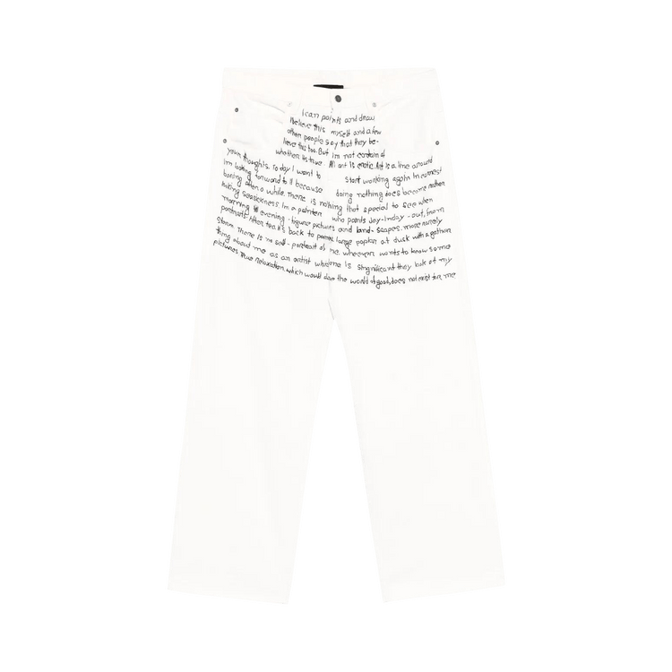 Glass Cypress Embroidered Jeans "White"
