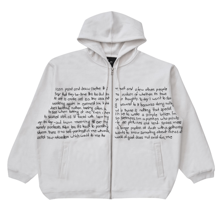 Glass Cypress Zip Up Hoodie "White"